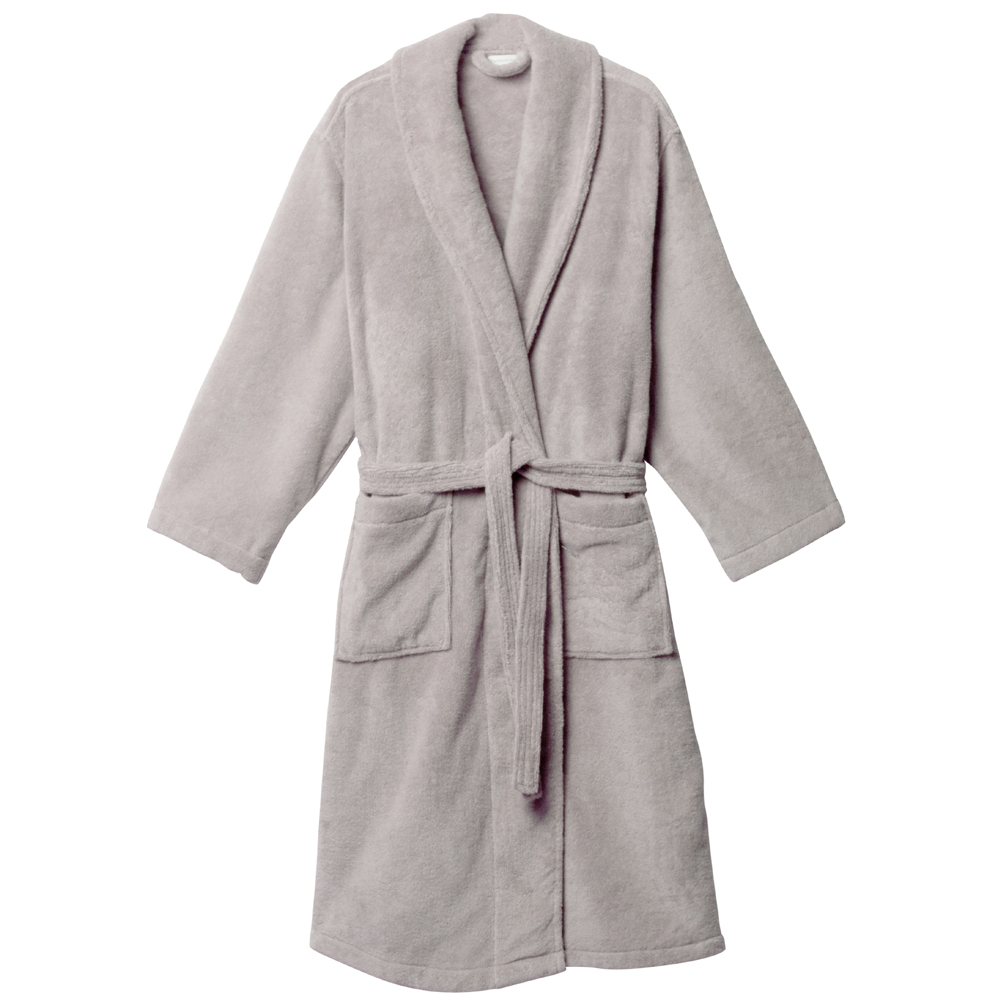 A clearcut image of The Sleep Store Adult Luxe Bath Robe in the colour Grey.