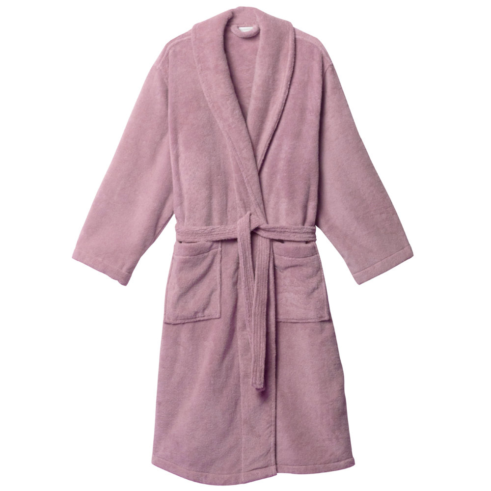 A clearcut image of The Sleep Store Adult Luxe Bath Robe in the colour Mauve.