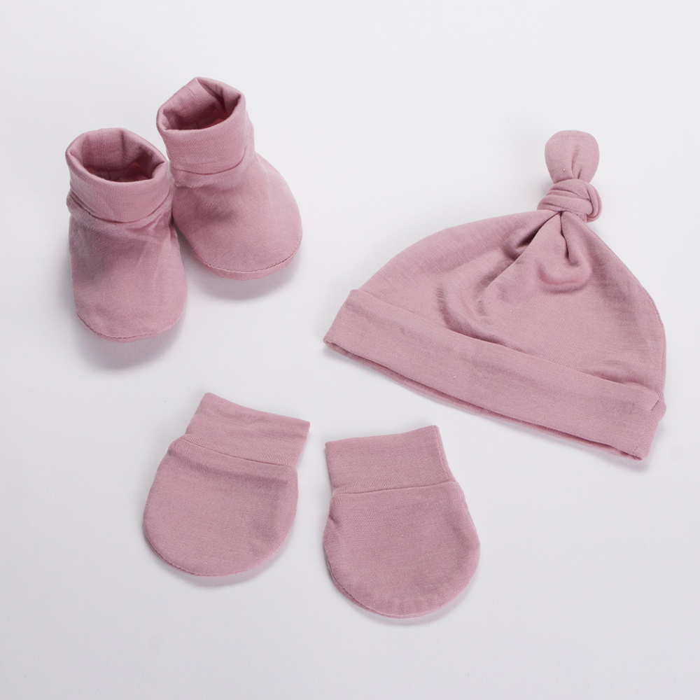 All Seasons Merino/Tencel Booties, Beanie & Mittens Pack