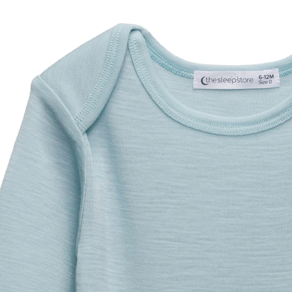 The Sleep Store Deluxe New Zealand Merino Wool Long Sleeve Bodysuit - Newborn - 2 years