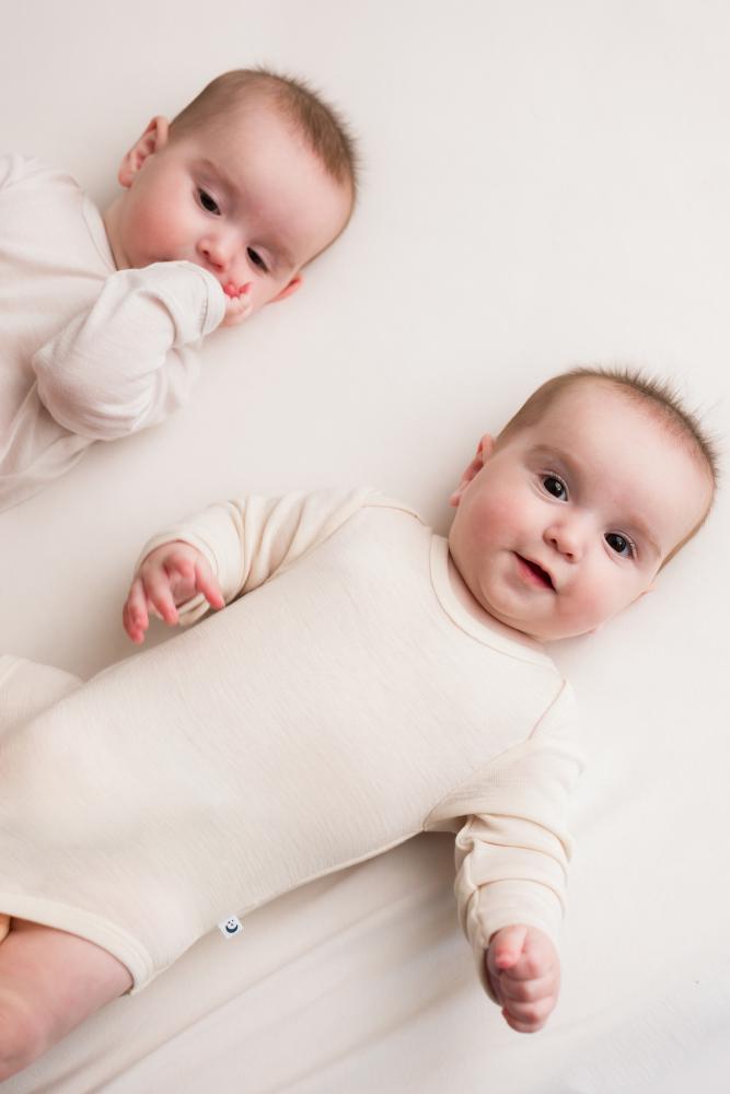 The Sleep Store Deluxe New Zealand Merino Wool Long Sleeve Bodysuit - Newborn - 2 years
