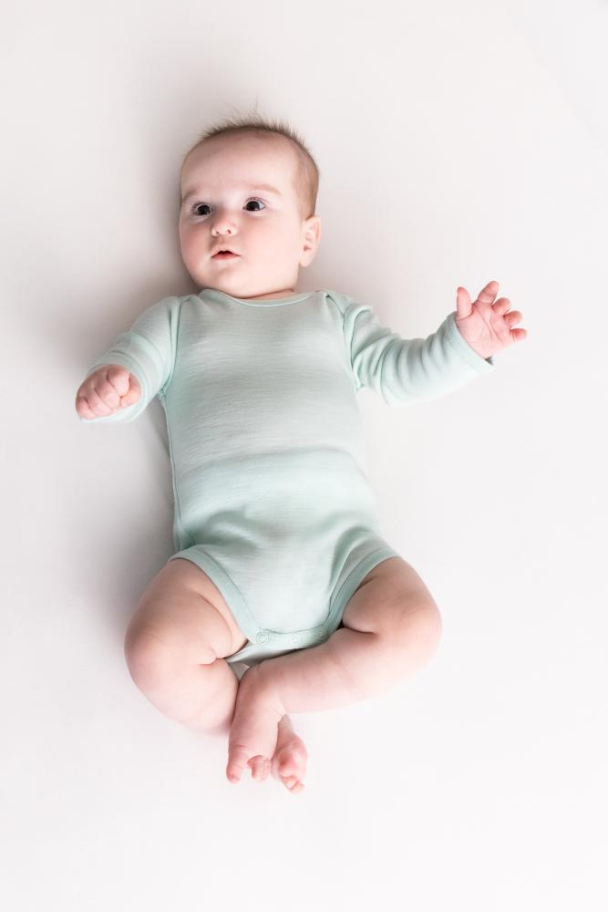 The Sleep Store Deluxe New Zealand Merino Wool Long Sleeve Bodysuit - Newborn - 2 years