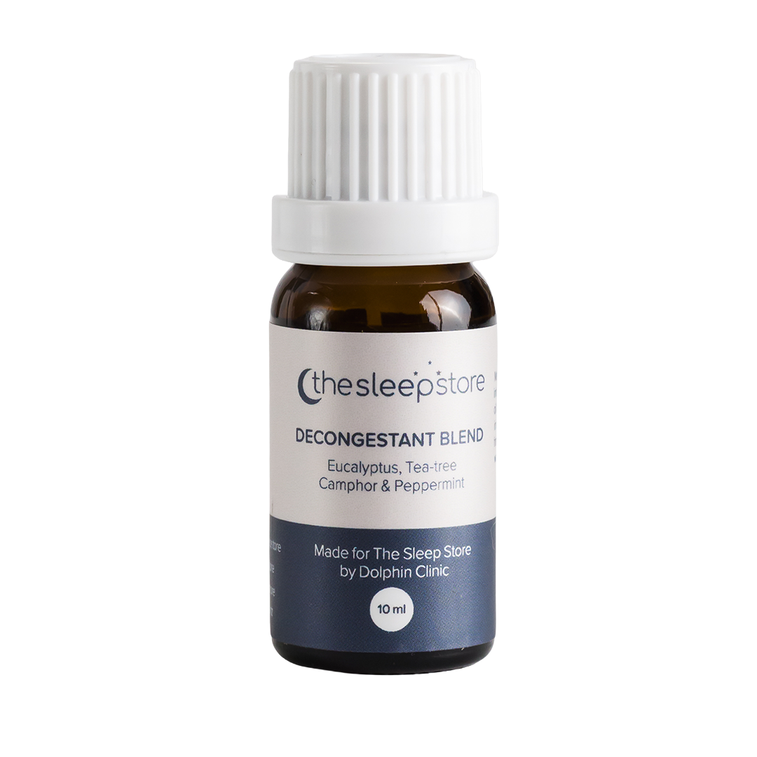 A clearcut image, front of the bottle of The Sleep Store Decongestant Blend.