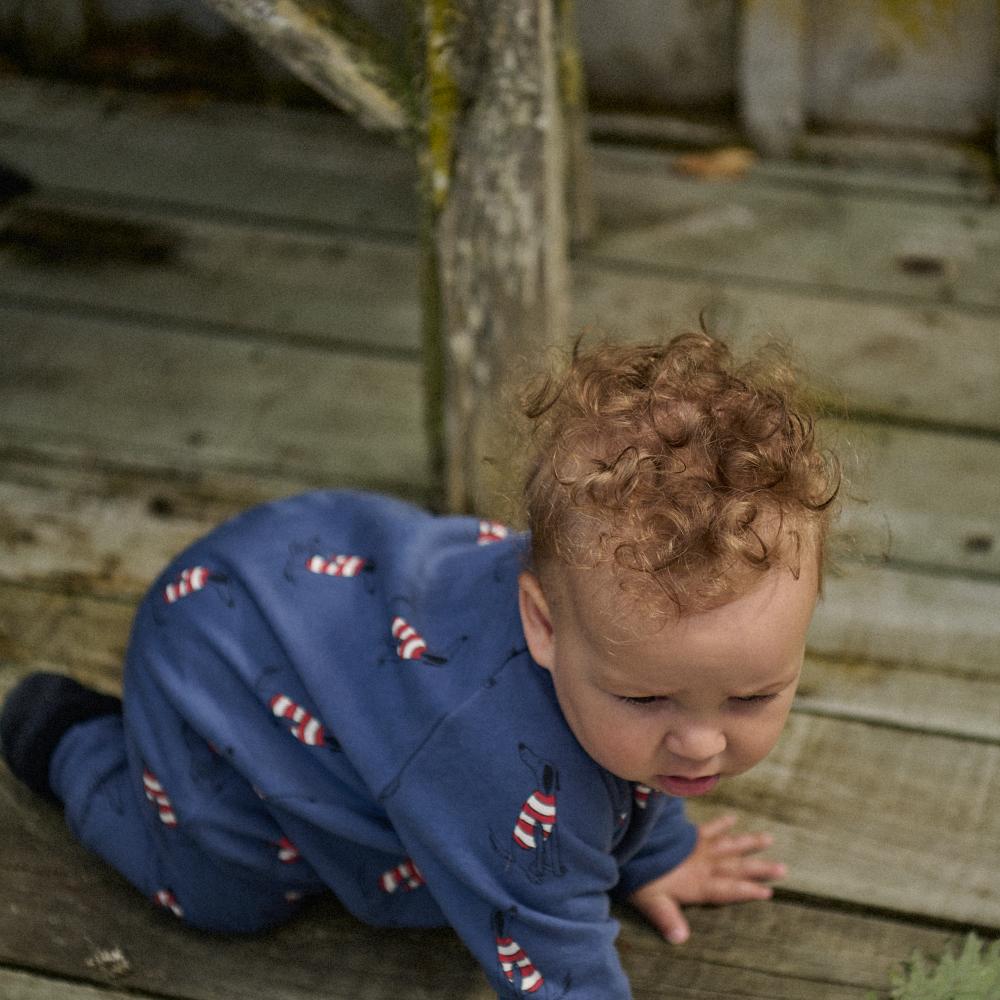 Nature Baby Organic Cotton Long Sleeve Juno Romper