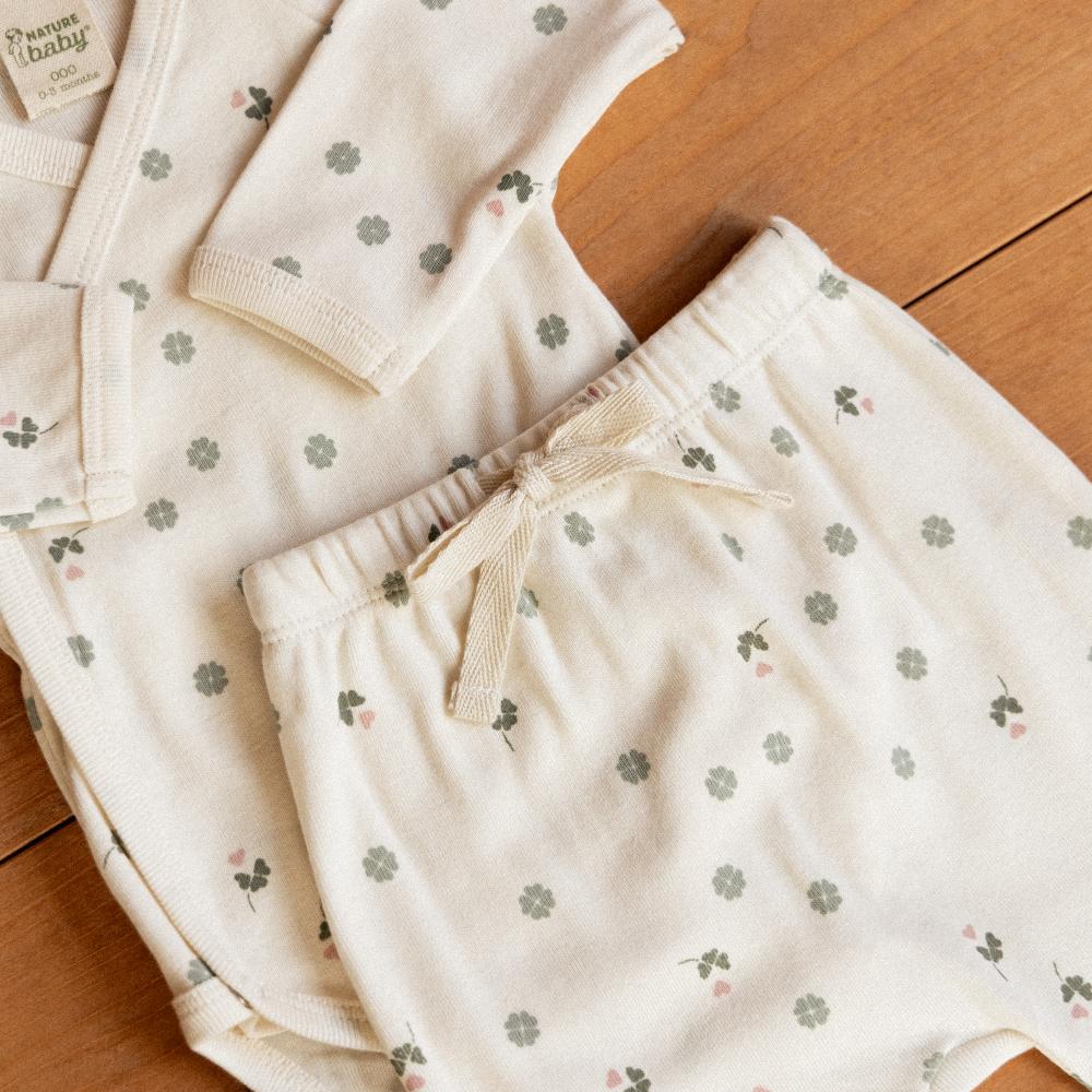 Nature Baby Organic Cotton Footed Rompers