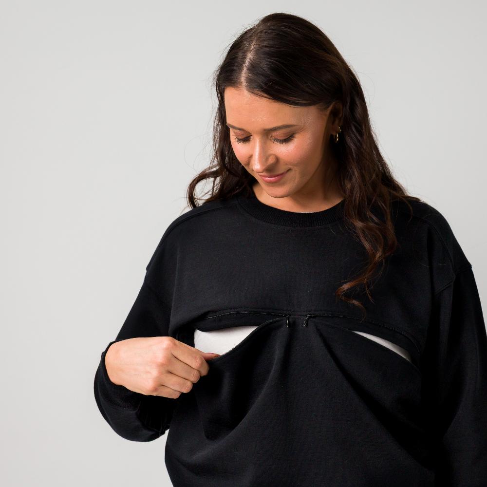 The Sleep Store Merino Tencel Fleece - Breastfeeding Jumper