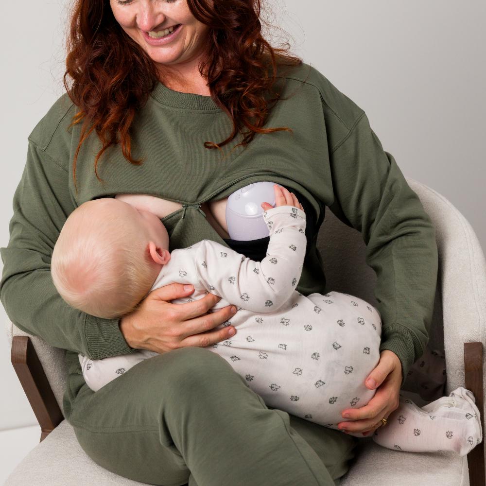 The Sleep Store Merino Tencel Fleece - Breastfeeding Jumper