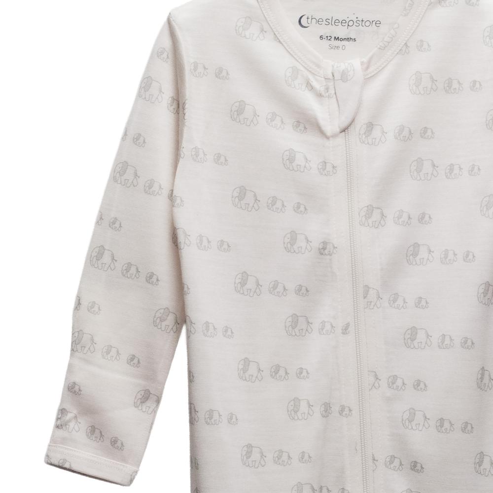 The Sleep Store All Seasons Merino/Tencel Footed Zipsuit - Prem - 6-12 months