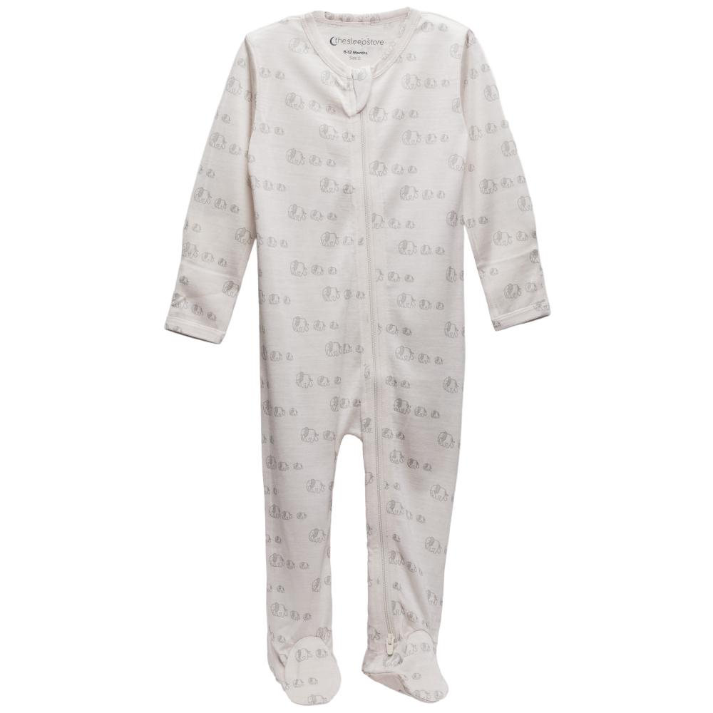 The Sleep Store All Seasons Merino/Tencel Footed Zipsuit 2pk - Newborn - 6-12 months