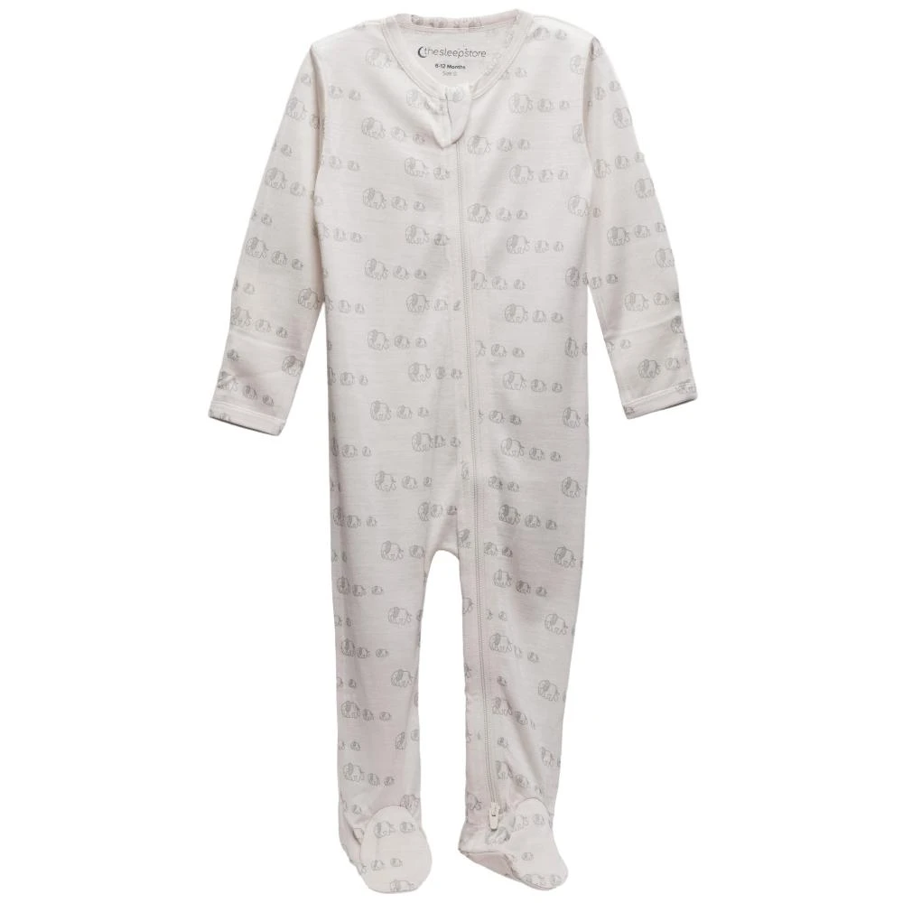 The Sleep Store All Seasons Merino/Tencel Footed Zipsuit 2pk - Newborn - 6-12 months