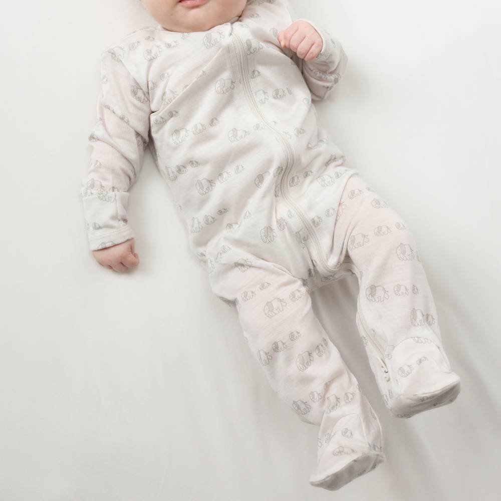 The Sleep Store All Seasons Merino/Tencel Footed Zipsuit 2pk - Newborn - 6-12 months
