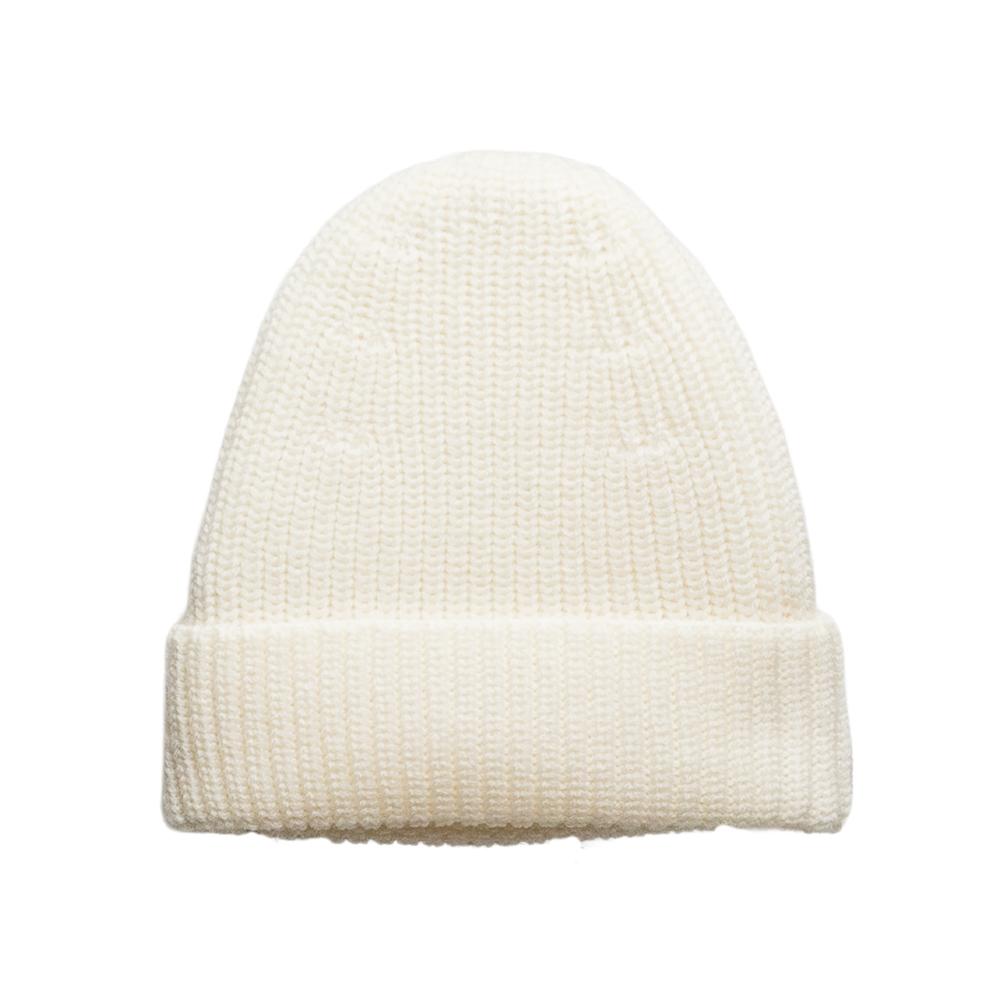A clearcut image of The Sleep Store Merino Knitwear Beanie, Cream.