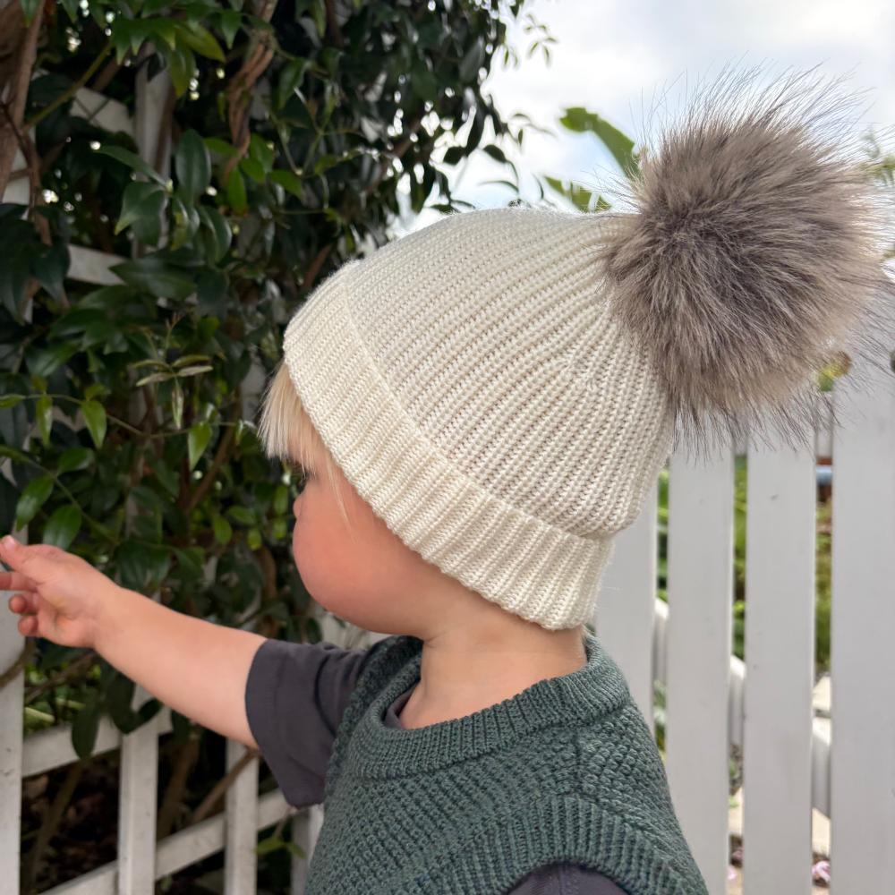 The Sleep Store Merino Knitwear Pompom Beanie