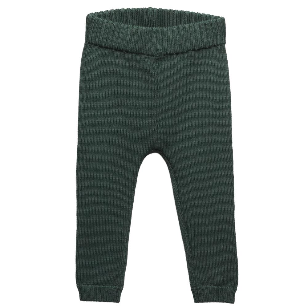 A clearcut image of The Sleep Store Merino Knitwear Pants in Dark Green.