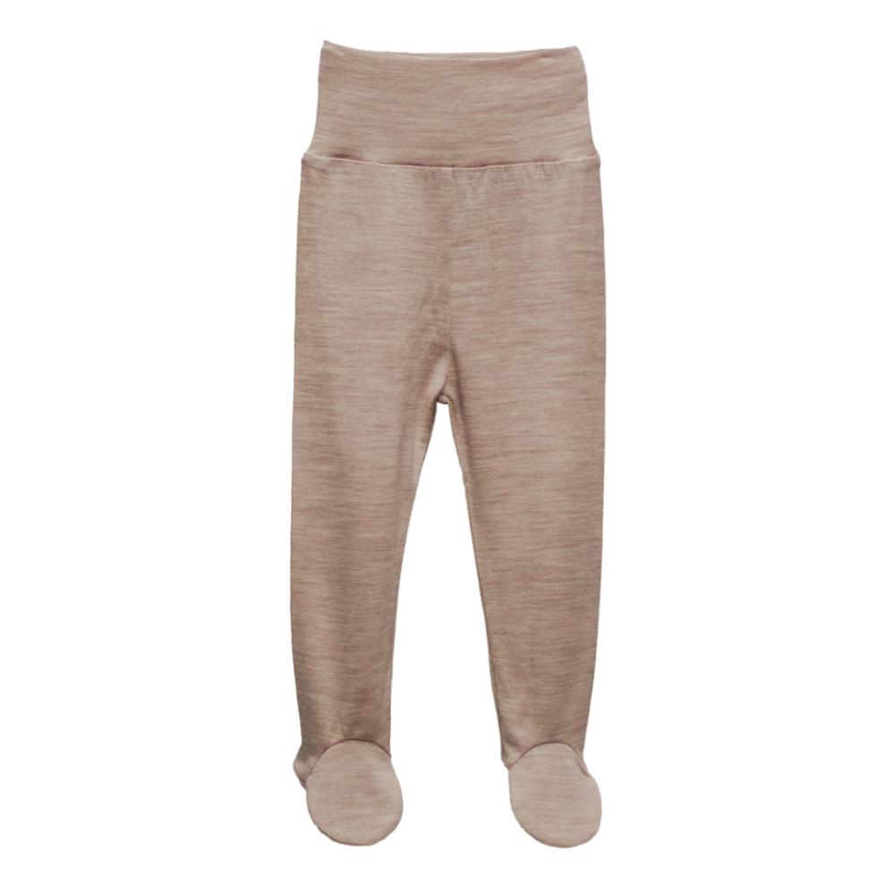 Oat merino wool footed pants for baby