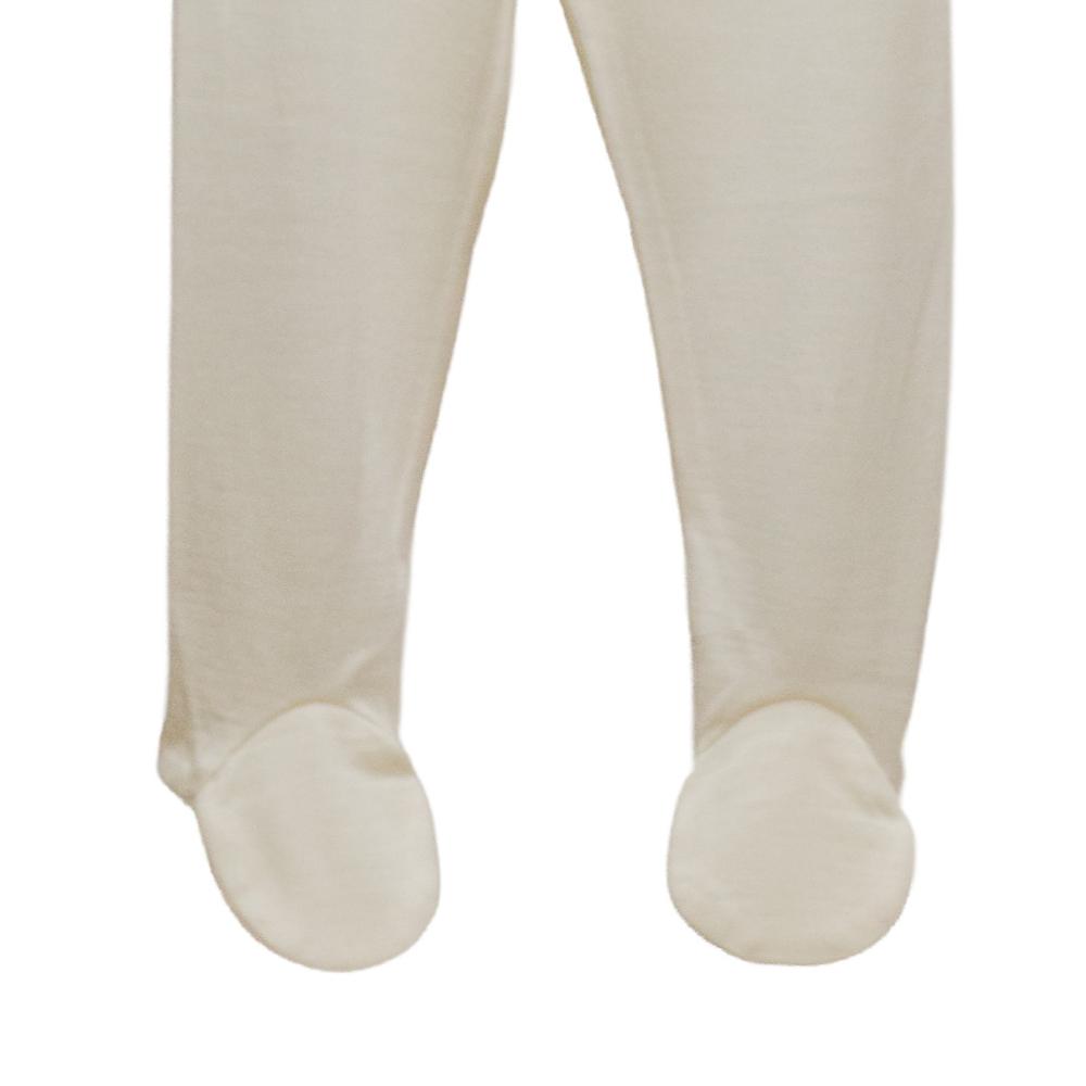 Feet detail of The Sleep Store Jersey New Zealand Merino Wool Footed Pants