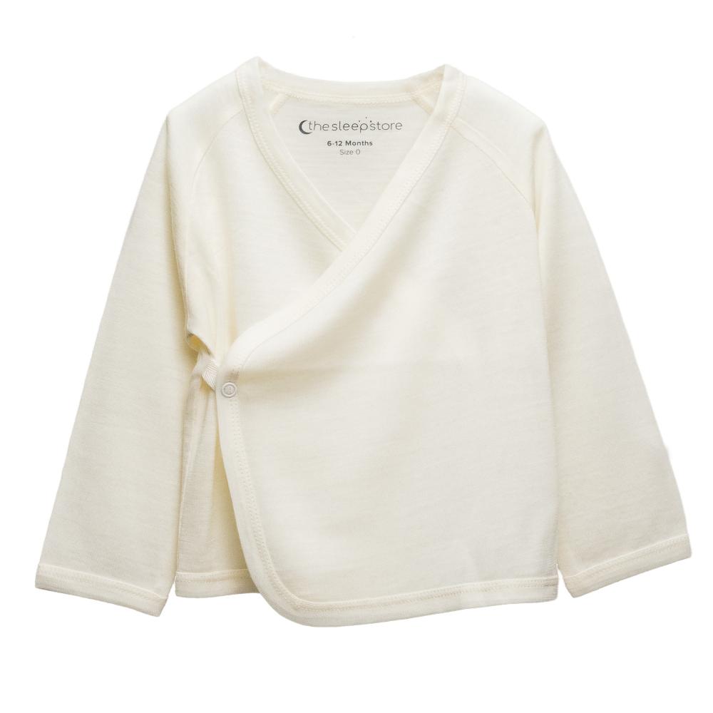 Jersey New Zealand Merino Wool Kimono Cardigan in cream