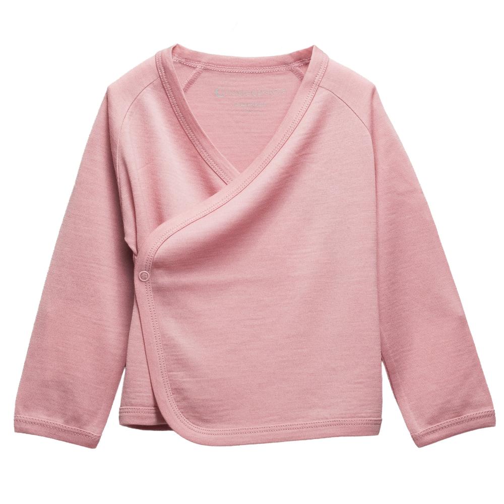 Jersey New Zealand Merino Wool Kimono Cardigan in Lily Pink