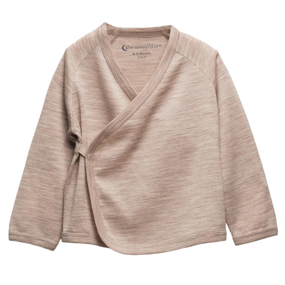 Jersey New Zealand Merino Wool Kimono Cardigan in Oat