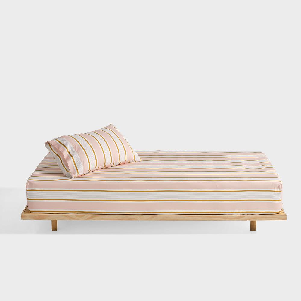 Linen House Kids Cotton Fitted Sheet + Pillowcase Set - Sailor Stripe