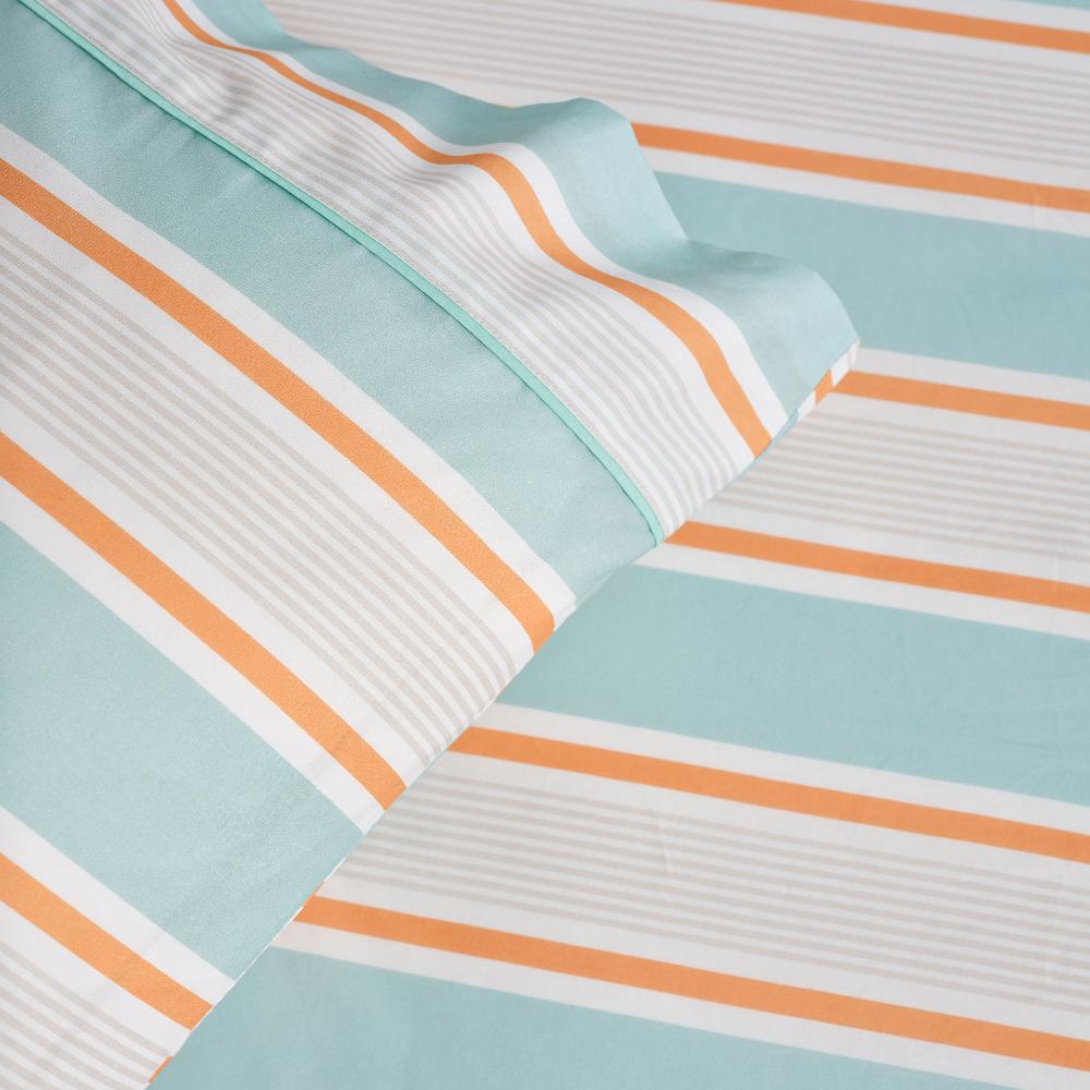 Linen House Kids Cotton Fitted Sheet + Pillowcase Set - Sailor Stripe