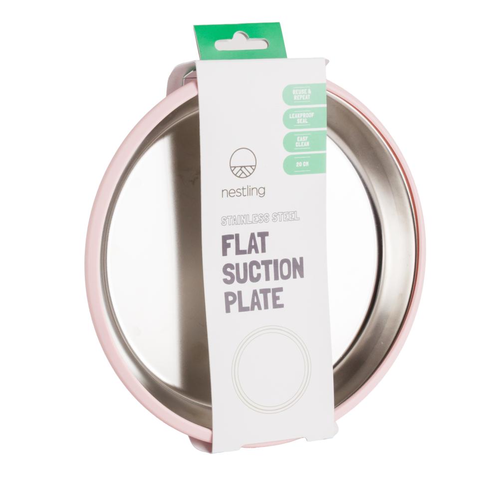 Nestling Stainless Flat Suction Plate 20cm
