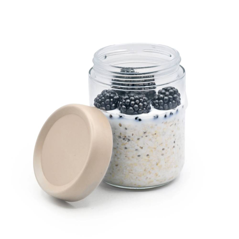 Melii Glass Overnight Oat Jars 2pk