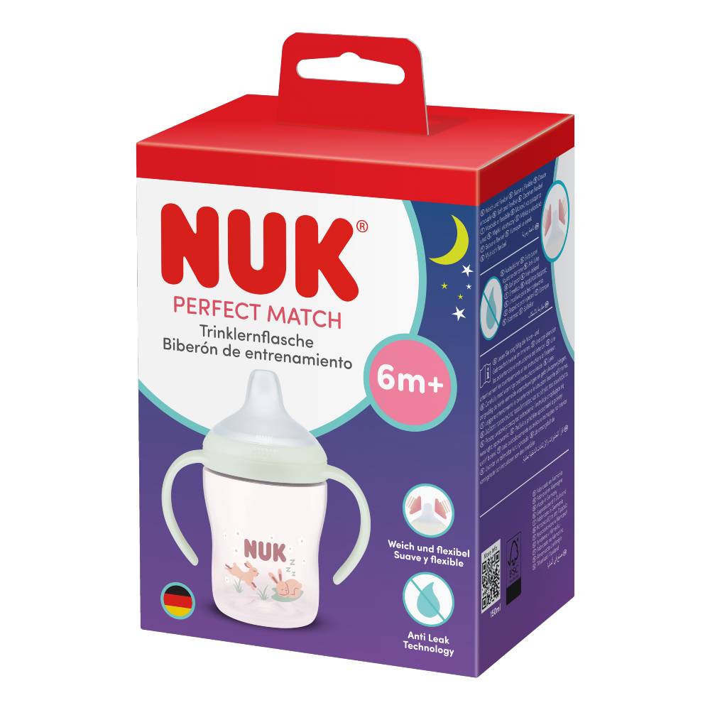 NUK Perfect Match Learner Bottle Night - With Spout