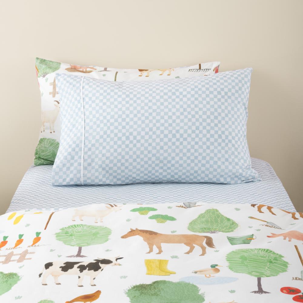 Squiggles Cotton Sheet Set - Wavy Check