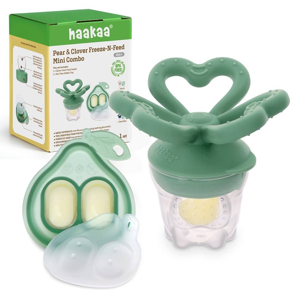 Haakaa Pear & Clover Freeze-N-Feed Mini Combo