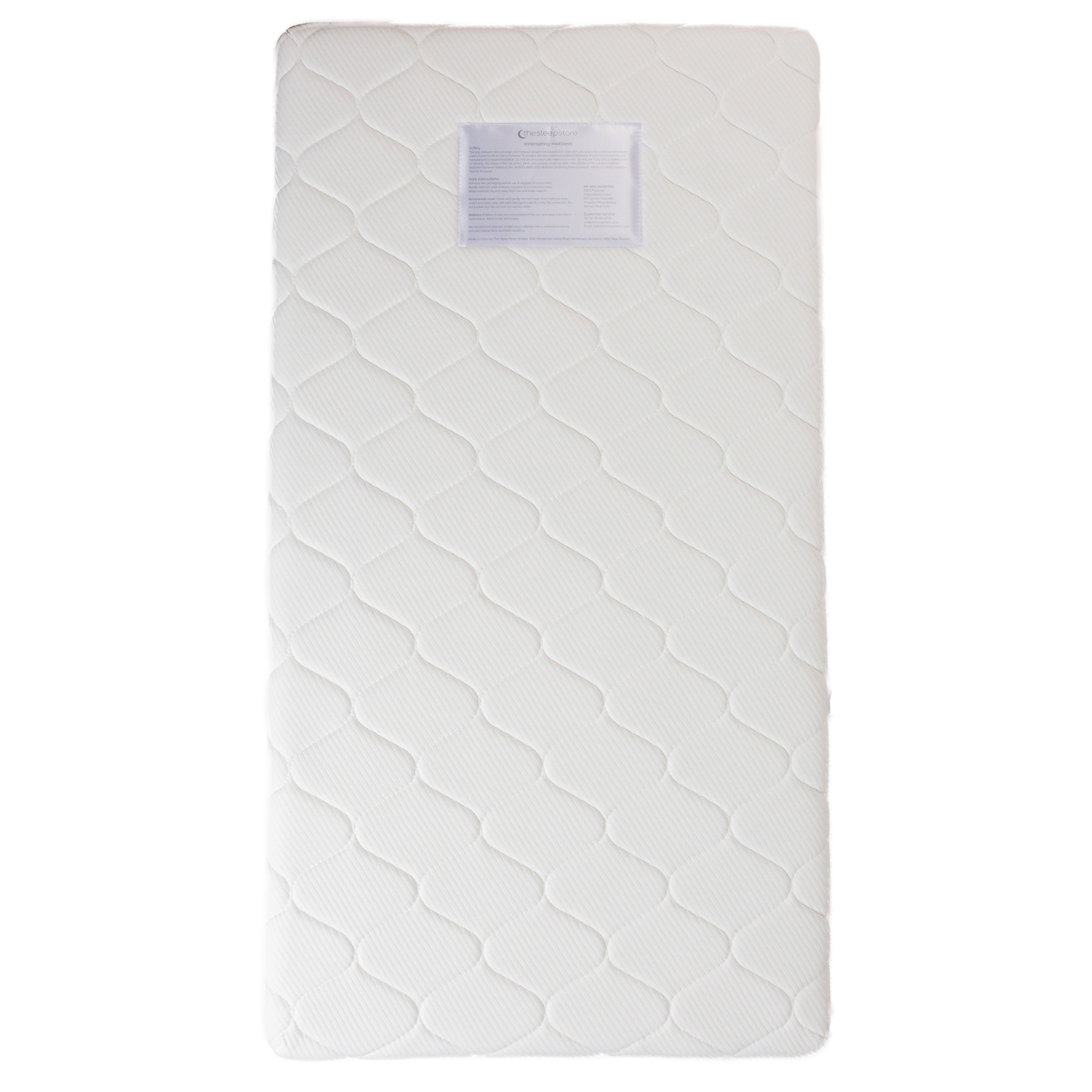 Innerspring Cot Mattress with Removable Cover 130 x 69cm