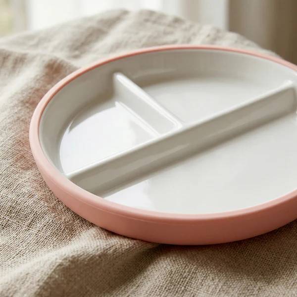 Litill Lapsi Ceramic Divided Plate with Suction Base