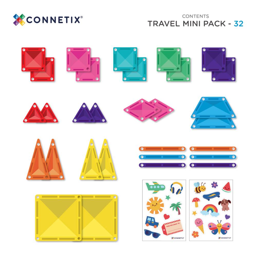 Connetix Travel Mini Pack - 32 Piece