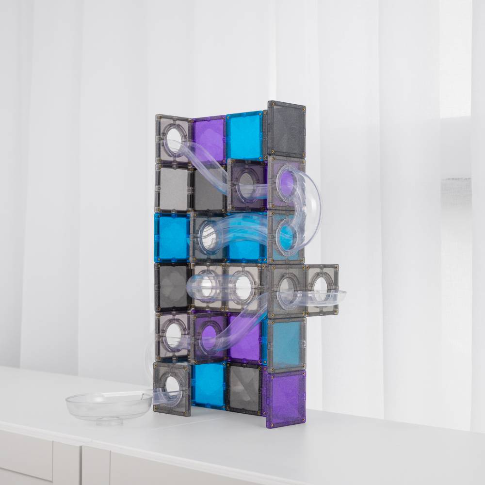 Connetix Ball Run Glitter Galaxy Pack - 61 Piece