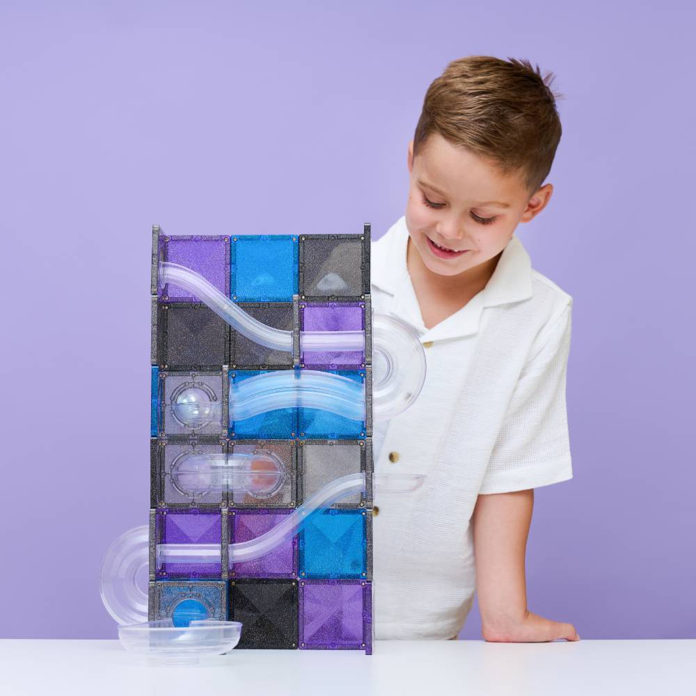 Connetix Ball Run Glitter Galaxy Pack - 61 Piece