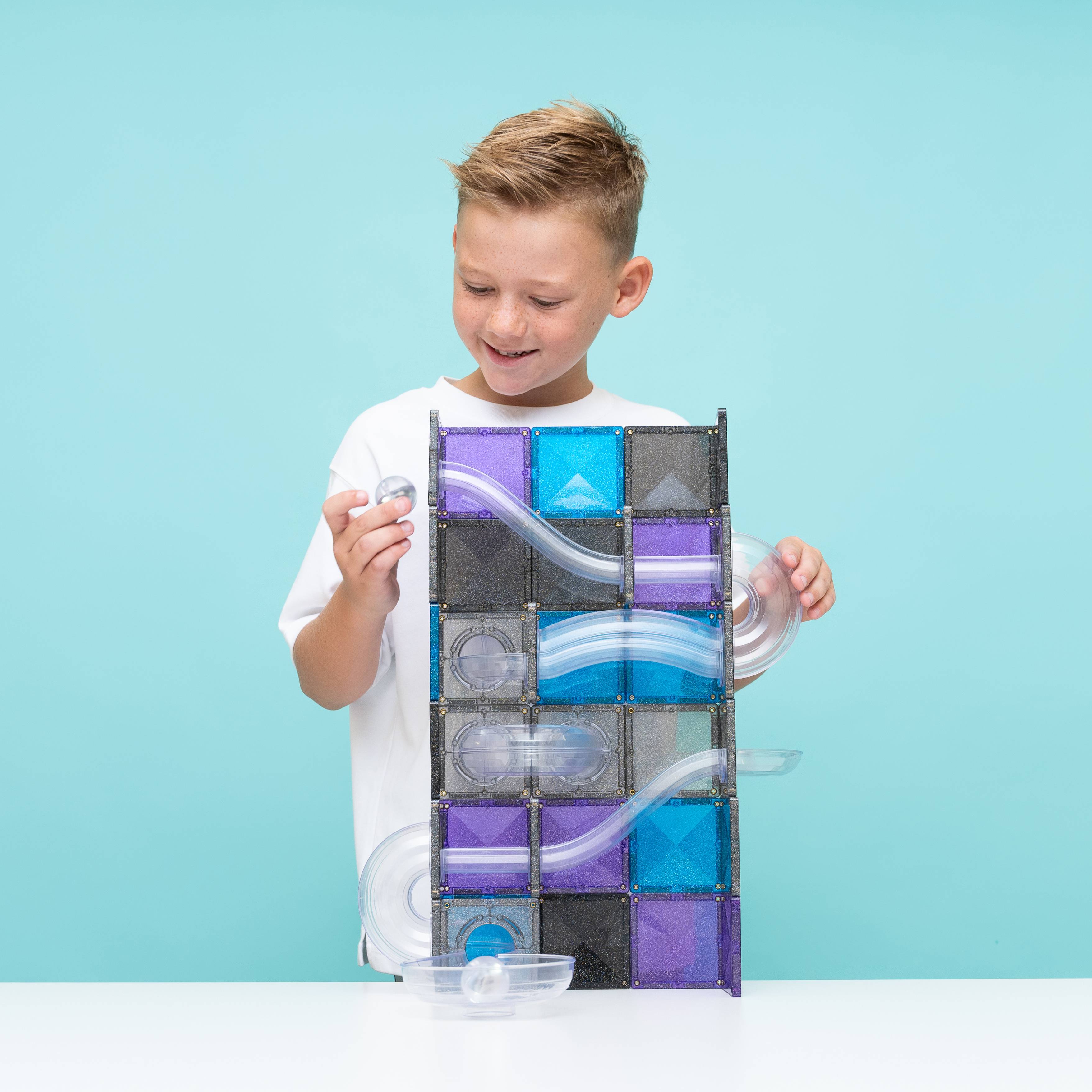 Connetix Ball Run Glitter Galaxy Pack - 61 Piece