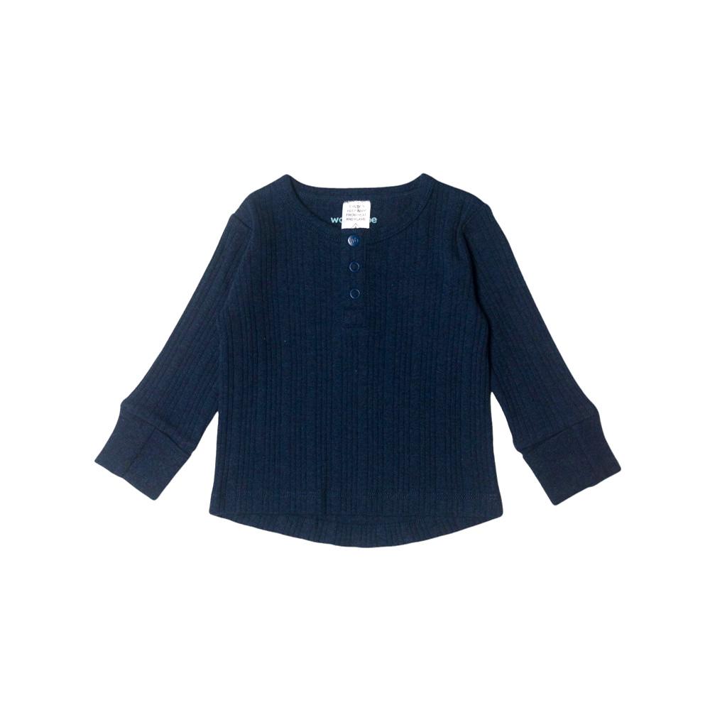 Washed Henley Top - Tekapo Marl