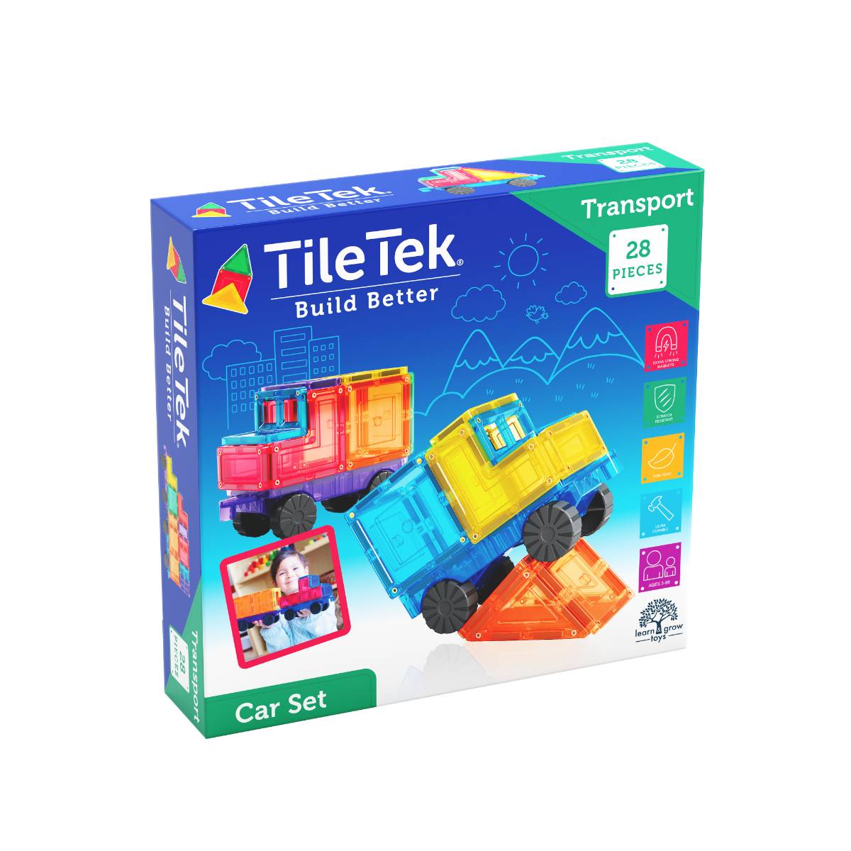 TileTek Transport Car Set 28 piece