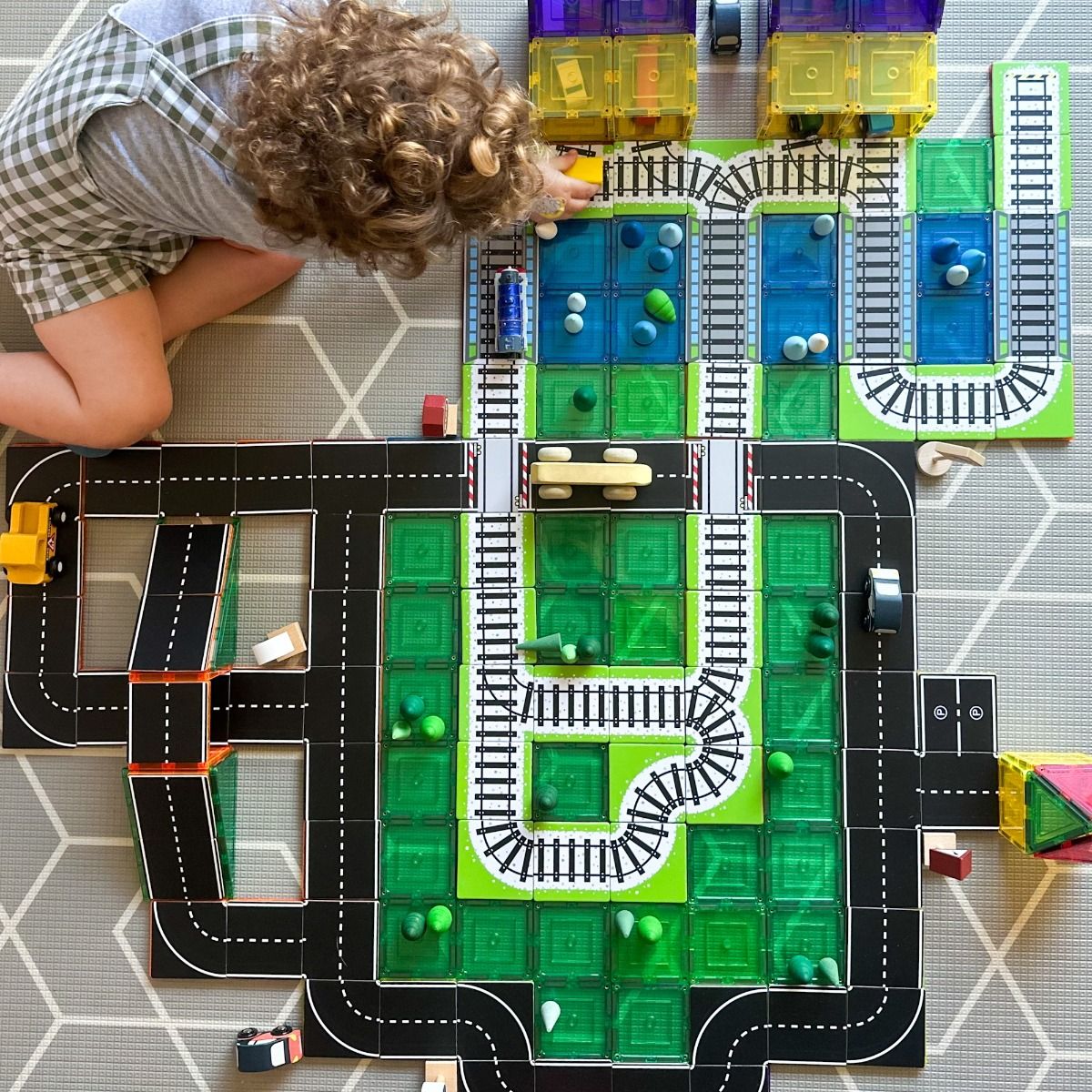 TileTek Tile Toppers Train Track Pack 36 piece
