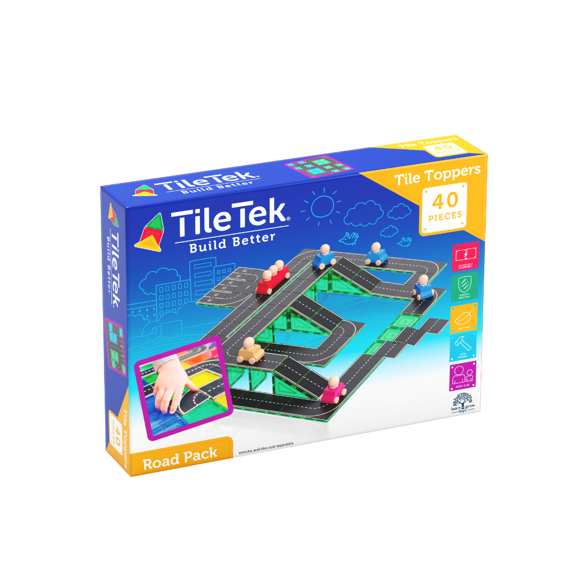 TileTek Tile Toppers Road Pack 40 piece
