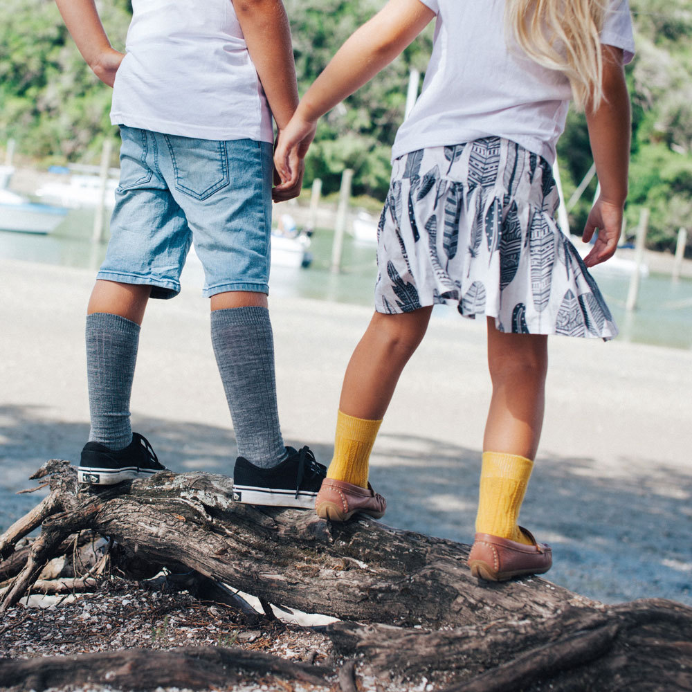 Lamington Kids Knee-high Merino Socks - Rib