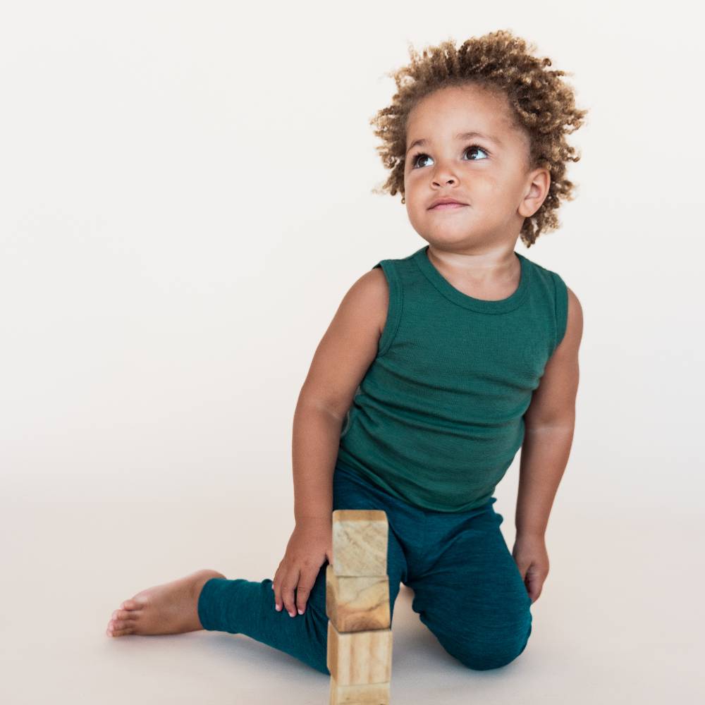 The Sleep Store Deluxe Merino Rib Kids Singlet