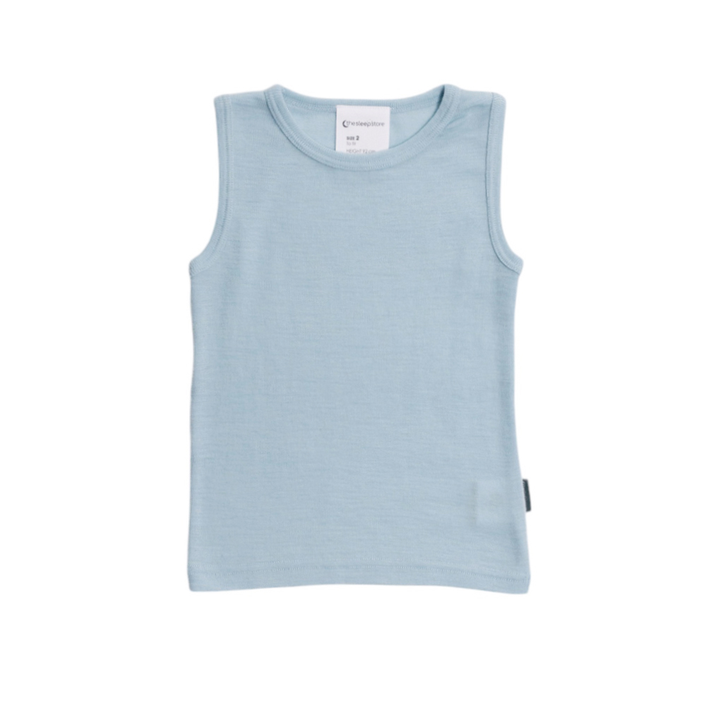 The Sleep Store Deluxe Merino Rib Kids Singlet