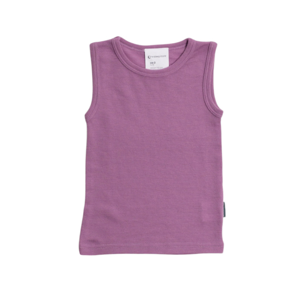 The Sleep Store Deluxe Merino Rib Kids Singlet