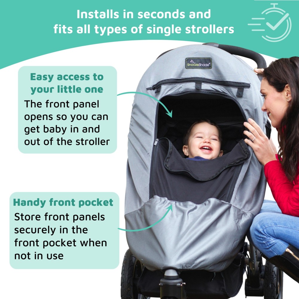 SnoozeShade Buggy Sun & Sleep Shade - Plus Deluxe (snaps)