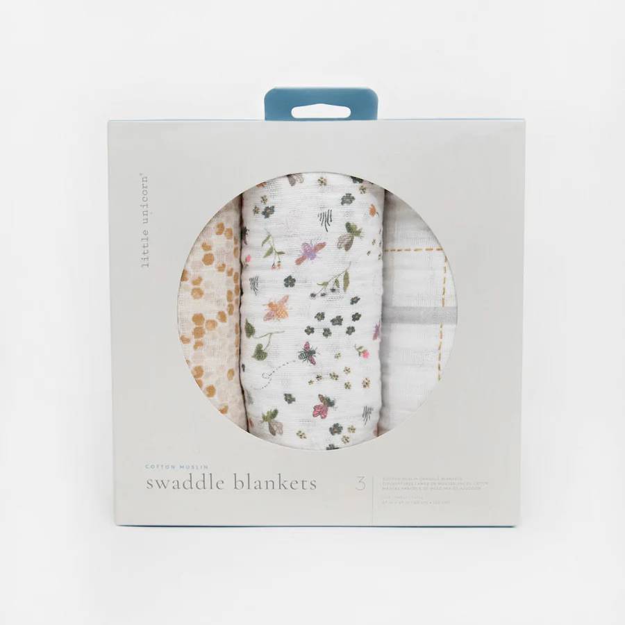 Little Unicorn - Cotton Muslin Swaddle Gift Set