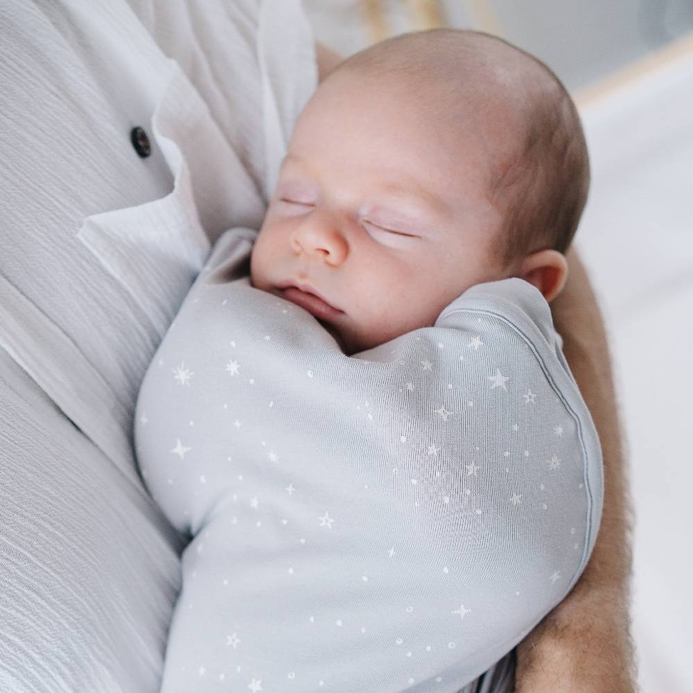 The Sleep Store Organic Cotton Fitted Zip Swaddle