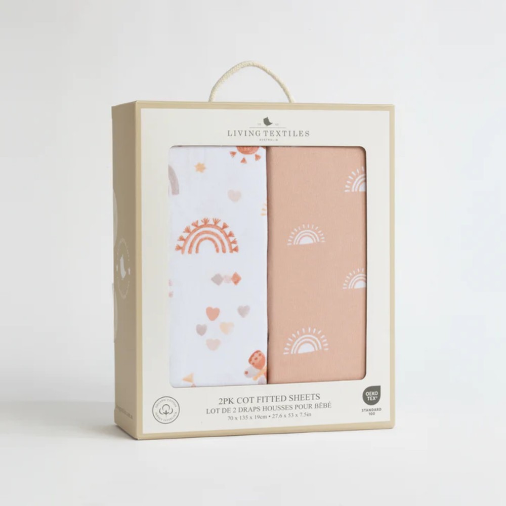 Living Textiles Jersey Fitted Sheet 2pk