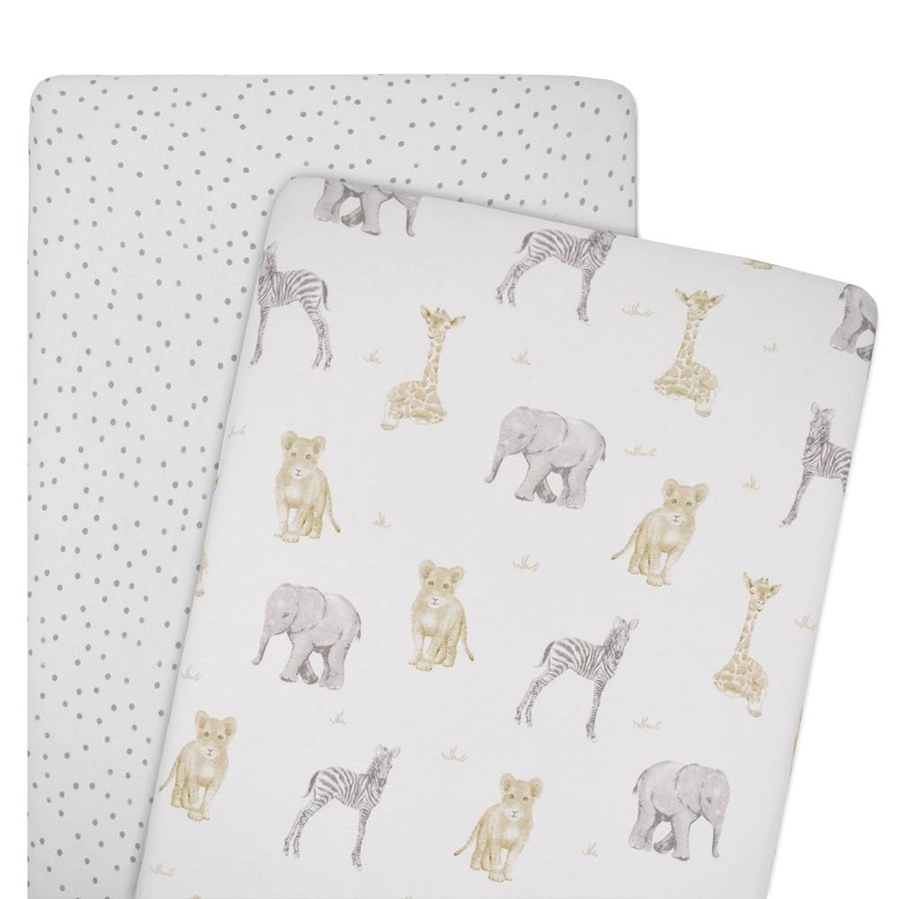Living Textiles Jersey Fitted Sheet 2pk