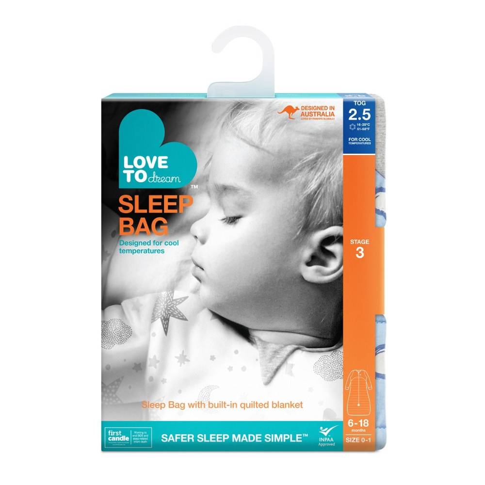 Love to Dream 2.5 tog Sleeping Bag with Sleeves - Clearance
